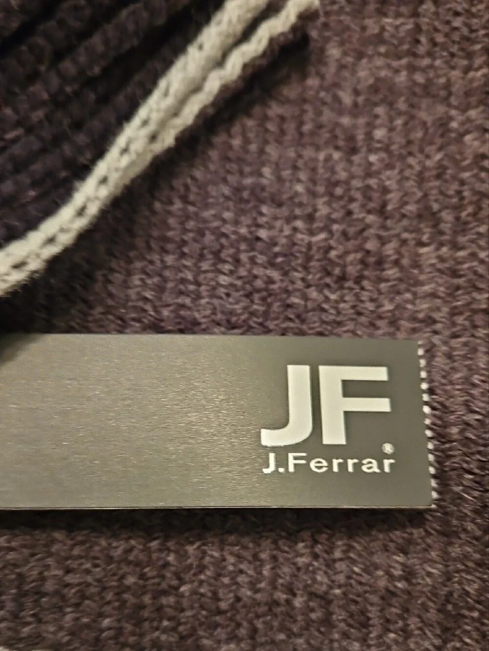 jf j.ferrar Men's Reversable Scarf with Light Trim